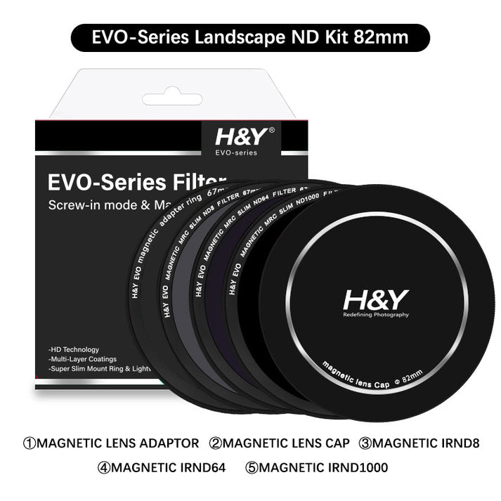 H&Y Filters HD EVO-Series Magnetic Landscape ND Filter Kit - 82mm-ND Filter Kits-Kudos Cameras
