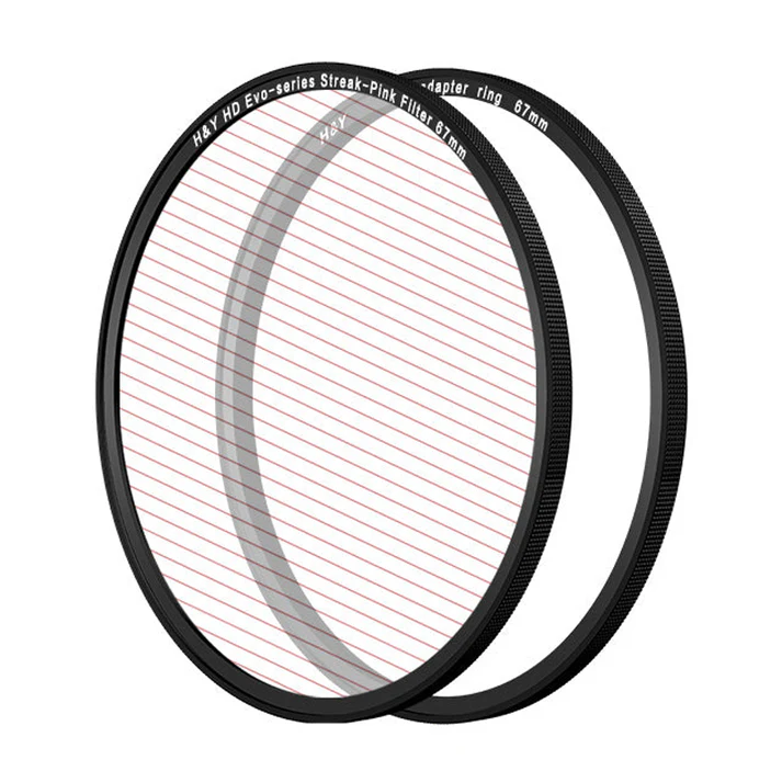 H&Y Filters HD EVO-Series Magnetic Pink Streak Filter & Adapter Ring - 67mm-Streak Filters-Kudos Cameras