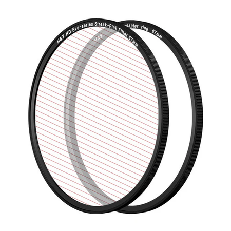 H&Y Filters HD EVO-Series Magnetic Pink Streak Filter & Adapter Ring - 67mm-Streak Filters-Kudos Cameras