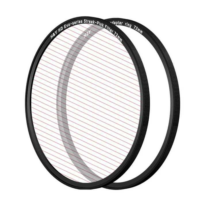 H&Y Filters HD EVO-Series Magnetic Pink Streak Filter & Adapter Ring - 72mm-Streak Filters-Kudos Cameras