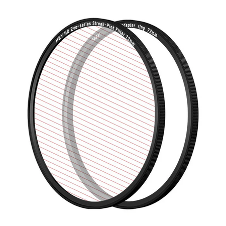 H&Y Filters HD EVO-Series Magnetic Pink Streak Filter & Adapter Ring - 72mm-Streak Filters-Kudos Cameras