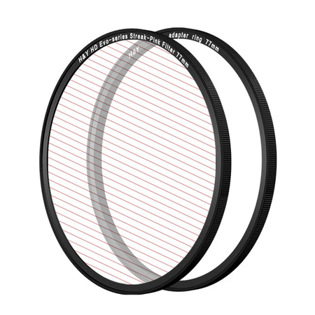 H&Y Filters HD EVO-Series Magnetic Pink Streak Filter & Adapter Ring - 77mm-Streak Filters-Kudos Cameras