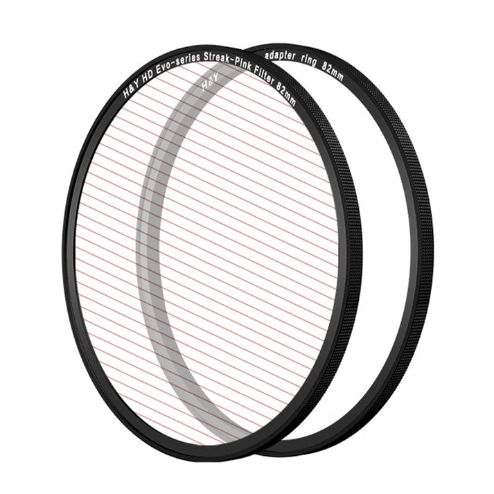 H&Y Filters HD EVO-Series Magnetic Pink Streak Filter & Adapter Ring - 82mm-Streak Filters-Kudos Cameras