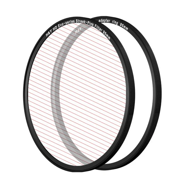 H&Y Filters HD EVO-Series Magnetic Pink Streak Filter & Adapter Ring - 95mm-Streak Filters-Kudos Cameras