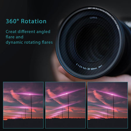 H&Y Filters HD EVO-Series Magnetic Pink Streak Filter & Adapter Ring - 95mm-Streak Filters-H&Y Filters