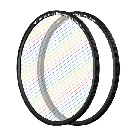 H&Y Filters HD EVO-Series Magnetic Rainbow Streak Filter & Adapter Ring - 67mm-Streak Filters-Kudos Cameras