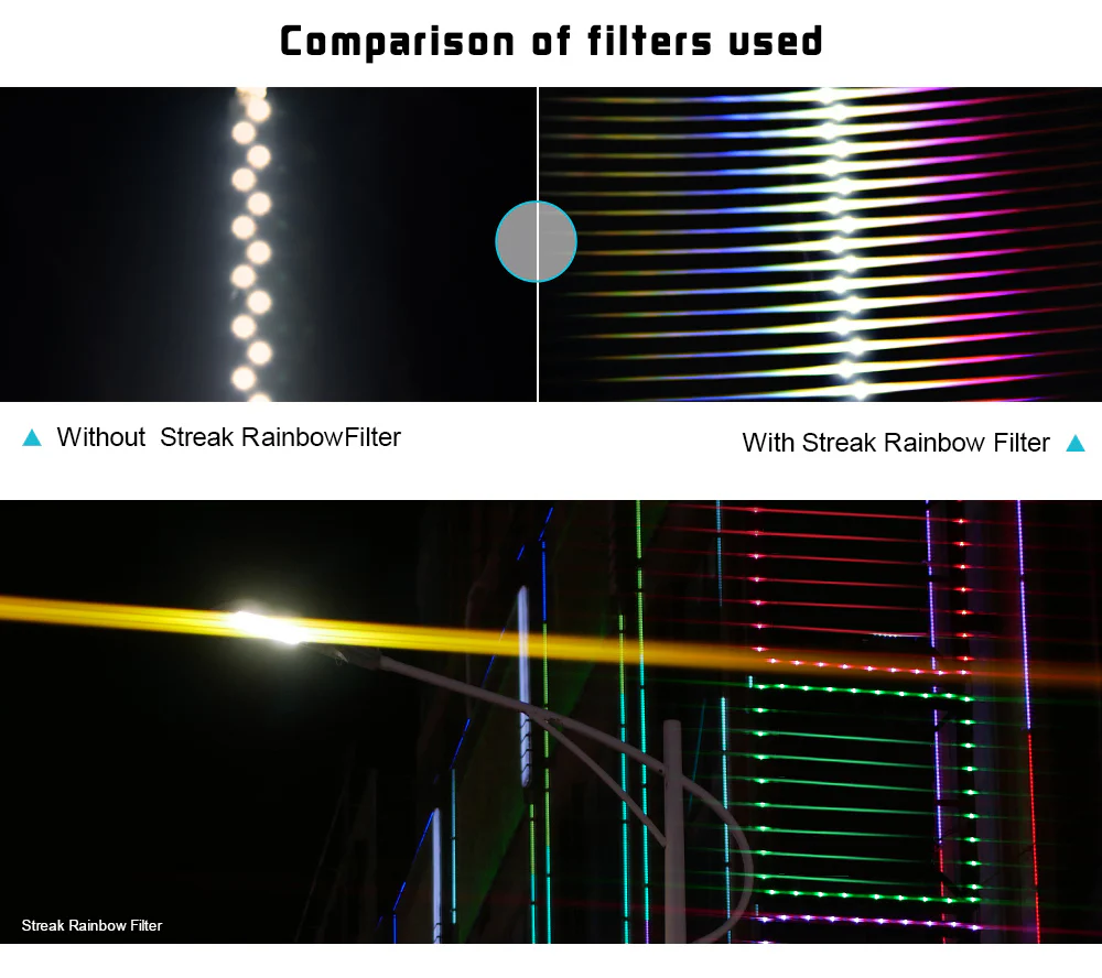 H&Y Filters HD EVO-Series Magnetic Rainbow Streak Filter & Adapter Ring - 72mm-Streak Filters-Kudos Cameras