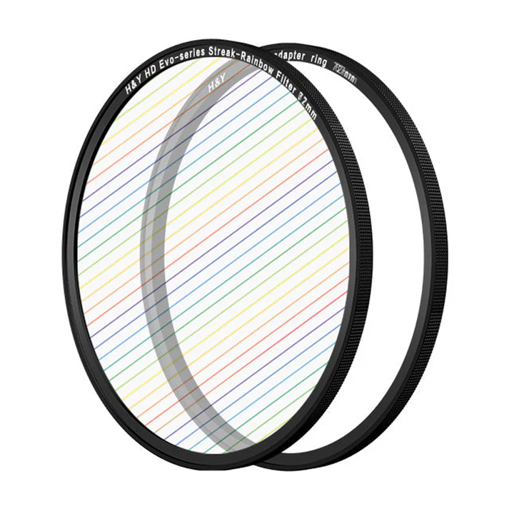 H&Y Filters HD EVO-Series Magnetic Rainbow Streak Filter & Adapter Ring - 77mm-Streak Filters-Kudos Cameras