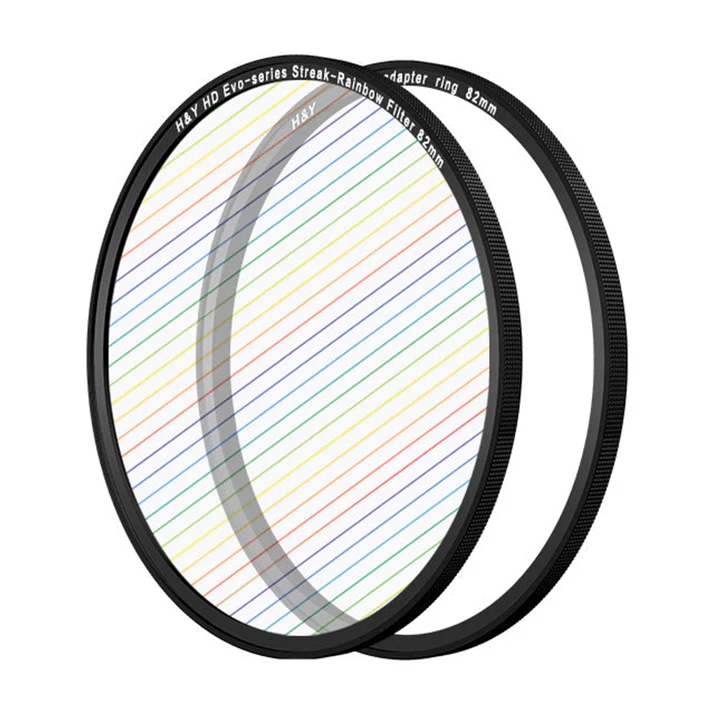 H&Y Filters HD EVO-Series Magnetic Rainbow Streak Filter & Adapter Ring - 82mm-Streak Filters-Kudos Cameras