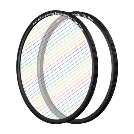 H&Y Filters HD EVO-Series Magnetic Rainbow Streak Filter & Adapter Ring - 82mm-Streak Filters-Kudos Cameras