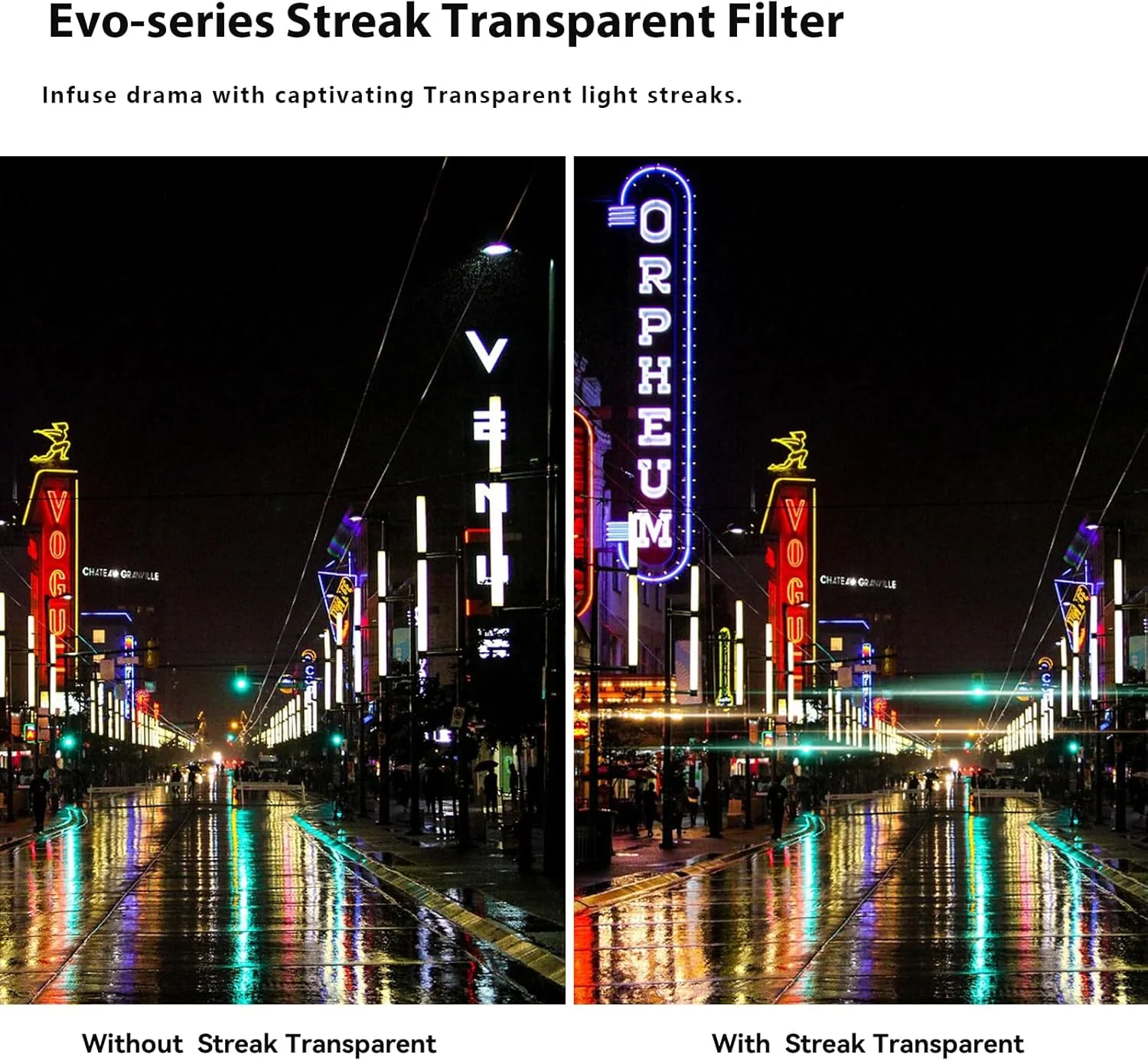 H&Y Filters HD EVO-Series Magnetic Transparent Streak Filter & Adapter Ring - 49mm-Streak Filters-H&Y Filters