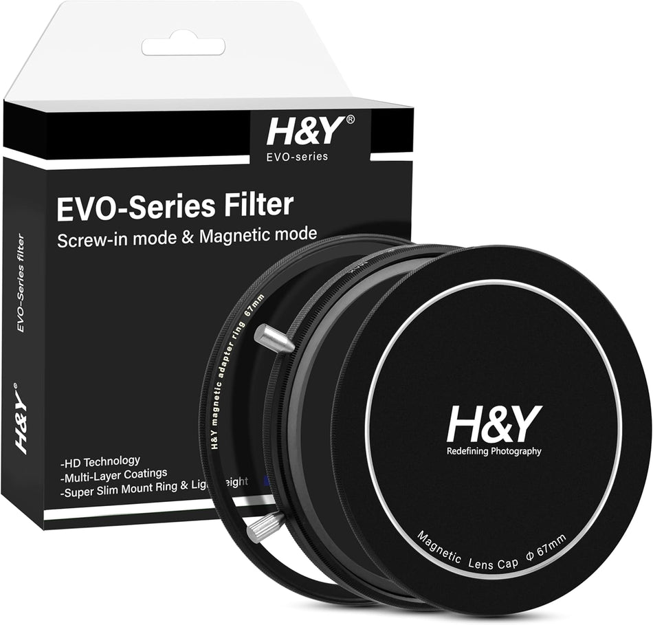 H&Y Filters HD EVO-Series Magnetic Variable ND3-1000+CPL Filter Kit - 67mm-VND Filters-H&Y Filters