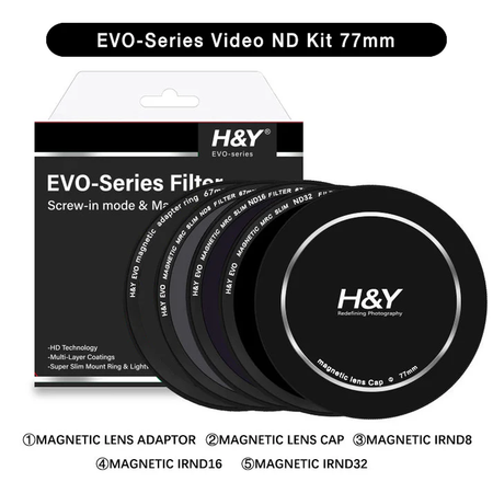 H&Y Filters HD EVO-Series Magnetic Videographers ND Filter Kit - 77mm-ND Filter Kits-Kudos Cameras