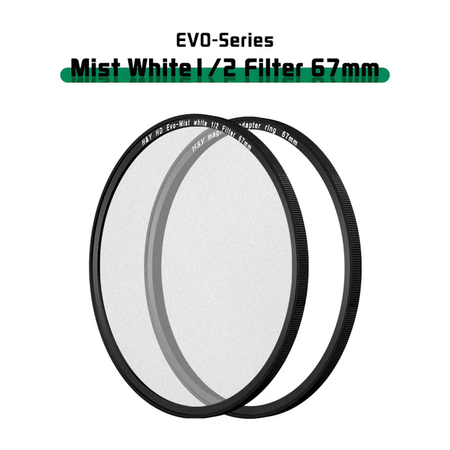 H&Y Filters HD EVO-Series Magnetic White Mist (1/2) Filter & Adapter Ring - 49mm-White Mist Filters-H&Y Filters