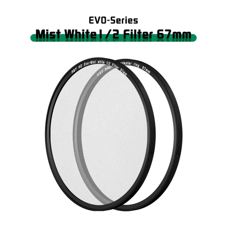 H&Y Filters HD EVO-Series Magnetic White Mist (1/2) Filter & Adapter Ring - 67mm-White Mist Filters-Kudos Cameras