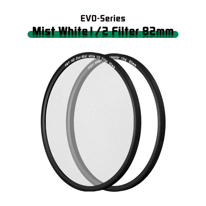 H&Y Filters HD EVO-Series Magnetic White Mist (1/2) Filter & Adapter Ring - 82mm-White Mist Filters-Kudos Cameras