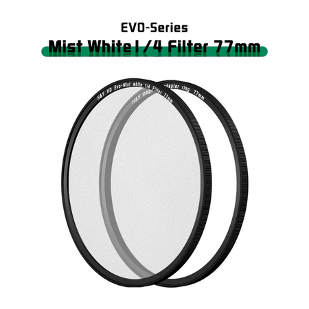 H&Y Filters HD EVO-Series Magnetic White Mist (1/4) Filter & Adapter Ring - 77mm-White Mist Filters-Kudos Cameras