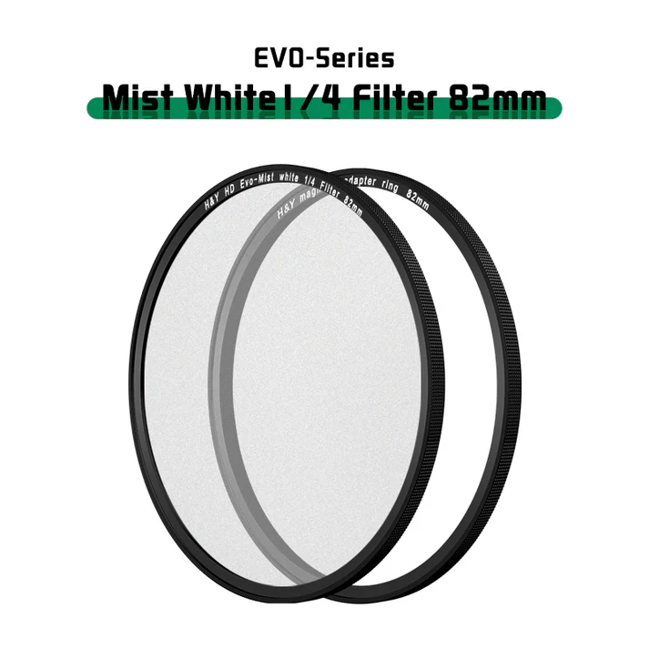 H&Y Filters HD EVO-Series Magnetic White Mist (1/4) Filter & Adapter Ring - 82mm-White Mist Filters-Kudos Cameras