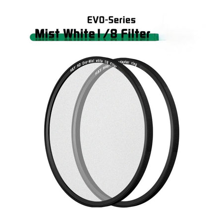 H&Y Filters HD EVO-Series Magnetic White Mist (1/8) Filter & Adapter Ring - 49mm-White Mist Filters-H&Y Filters