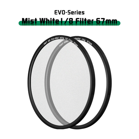 H&Y Filters HD EVO-Series Magnetic White Mist (1/8) Filter & Adapter Ring - 67mm-White Mist Filters-Kudos Cameras