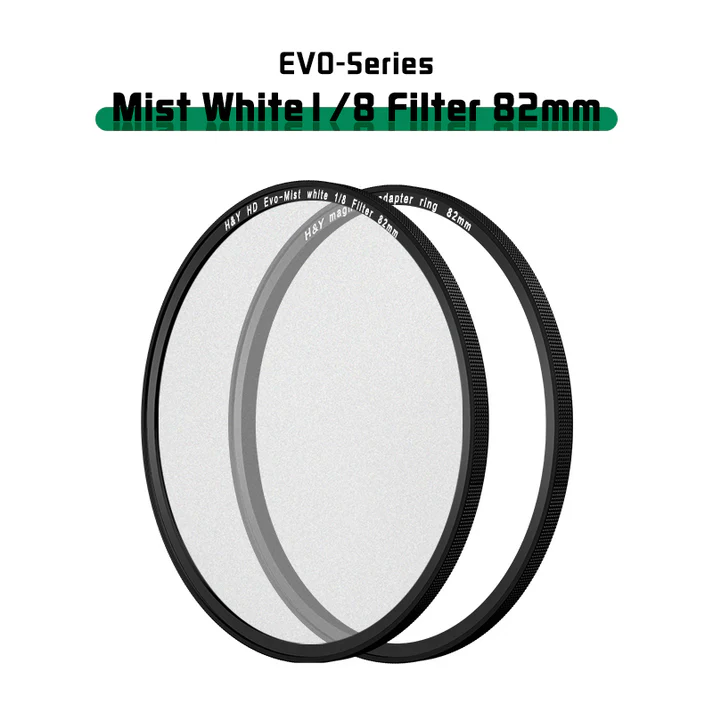 H&Y Filters HD EVO-Series Magnetic White Mist (1/8) Filter & Adapter Ring - 82mm-White Mist Filters-Kudos Cameras