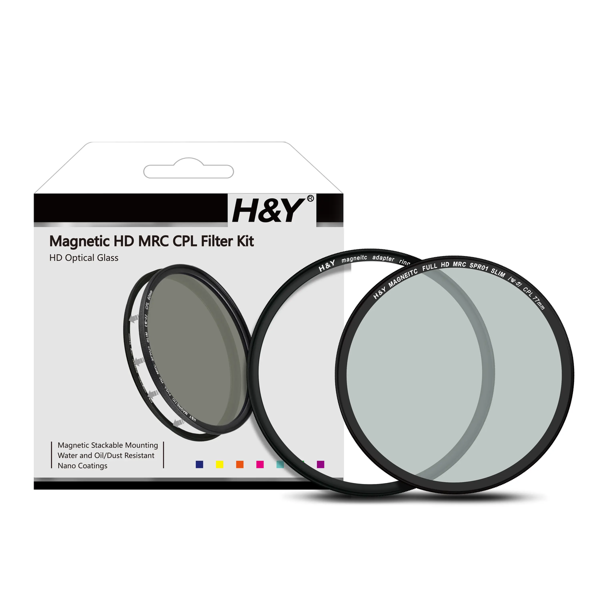 H&Y Filters HD MRC Magnetic Circular Polarising (CPL) Filter & Adapter Ring - 82mm-CPL Filters-H&Y Filters