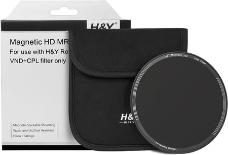 H&Y Filters ND16 (4 Stop) Magnetic Clip-On Filter for RevoRing (58-77mm)-77mm Filters for Revo & Swift Rings-Kudos Cameras