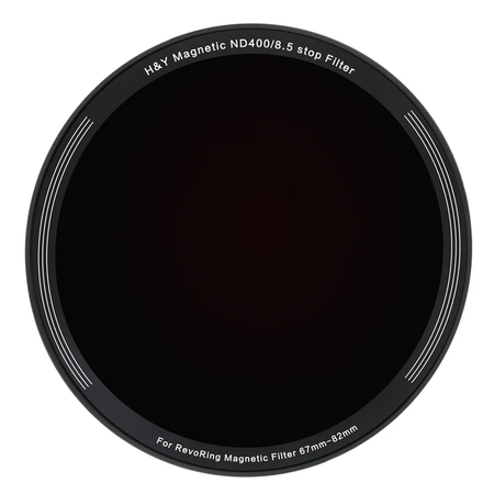 H&Y Filters ND400 (9 Stop) Magnetic Clip-On Filter for RevoRing (67-82mm)-82mm Filters for Revo & Swift Rings-Kudos Cameras