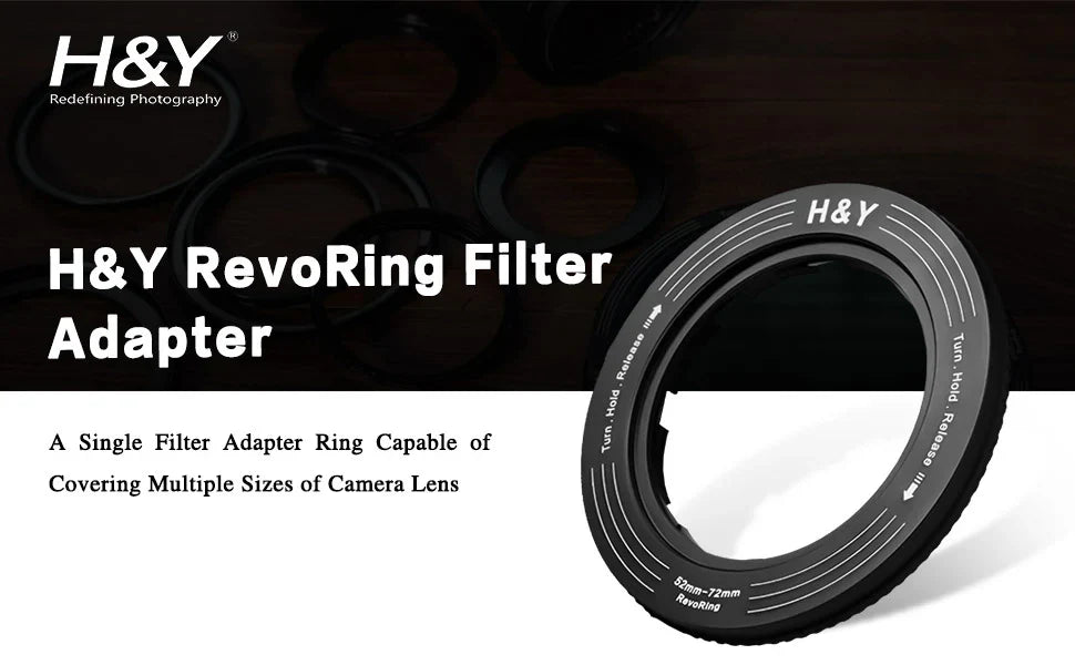 H&Y Filters RevoRing 52-72mm Variable Adapter for 77mm Filters - Green-Variable Lens Adapter Rings-Kudos Cameras