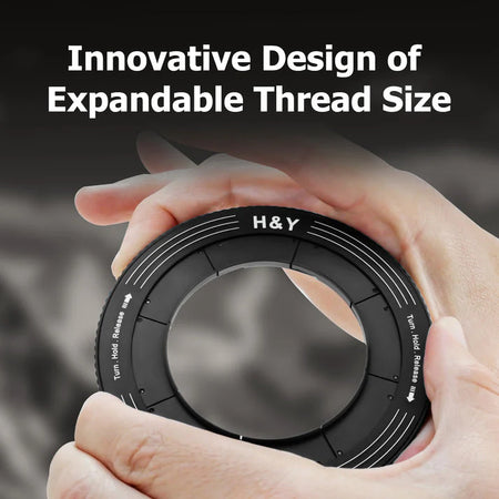 H&Y Filters RevoRing 52-72mm Variable Adapter for 77mm Filters - Yellow-Variable Lens Adapter Rings-H&Y Filters