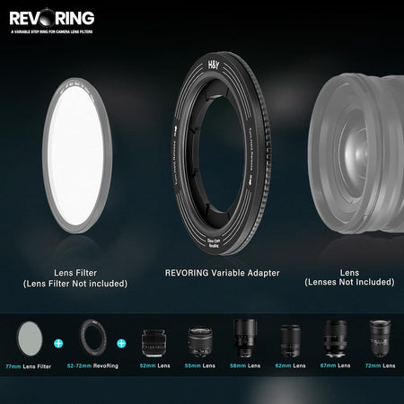 H&Y Filters RevoRing 67-82mm Variable Adapter for 82mm Filters-Variable Lens Adapter Rings-Kudos Cameras