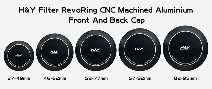 H&Y Filters RevoRing Aluminium Front and Back Caps for 58-77mm-Filter Caps-Kudos Cameras