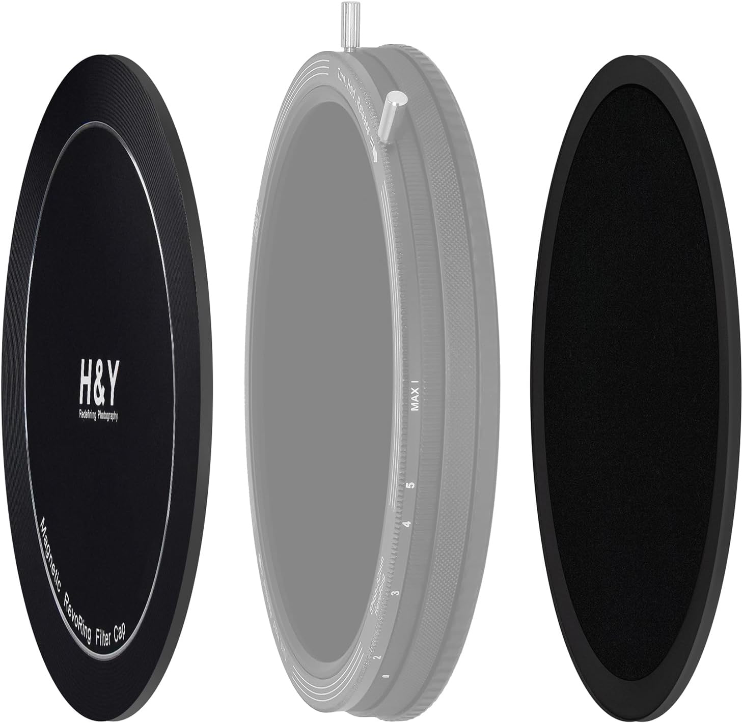 H&Y Filters RevoRing Aluminium Front and Back Caps for 58-77mm-Filter Caps-Kudos Cameras