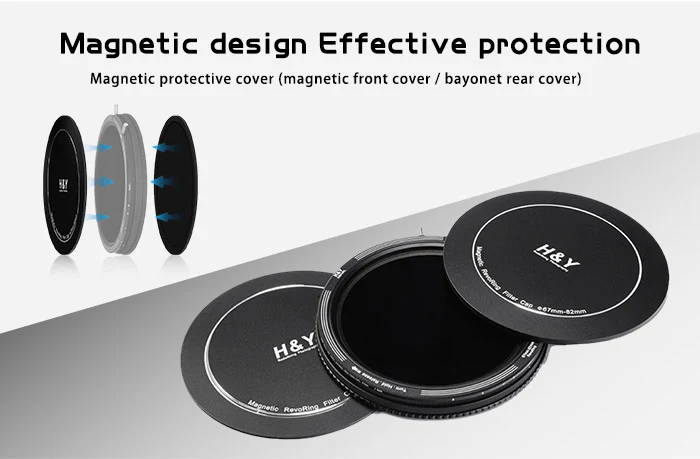 H&Y Filters RevoRing Aluminium Front and Back Caps for 58-77mm-Filter Caps-Kudos Cameras