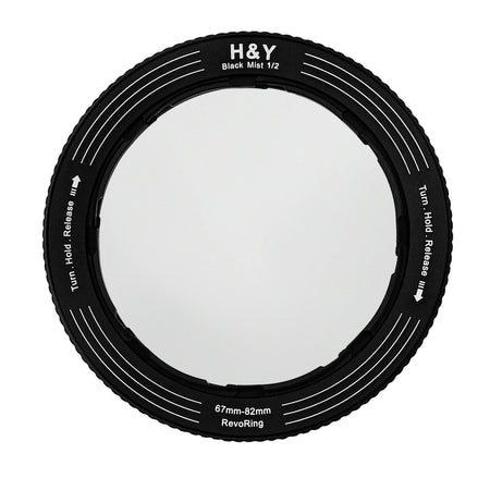 H&Y Filters RevoRing Black Mist (1/2) Filter (67-82mm)-Variable Lens Adapter Mist Filter-H&Y Filters