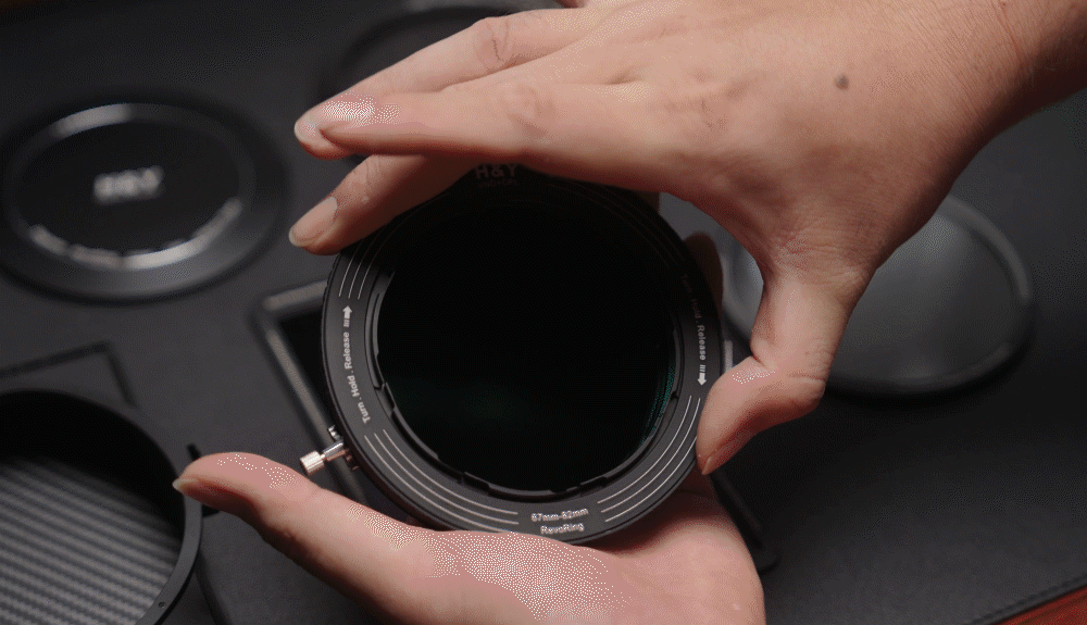 H&Y Filters RevoRing MKII Variable ND3-ND1000 & Circular Polarizer Filter (46-62mm)-Variable Lens Adapter VND+CPL Filter-H&Y Filters
