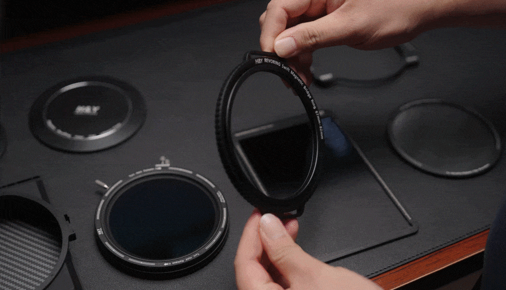 H&Y Filters RevoRing MKII Variable ND3-ND1000 & Circular Polarizer Filter (46-62mm)-Variable Lens Adapter VND+CPL Filter-H&Y Filters
