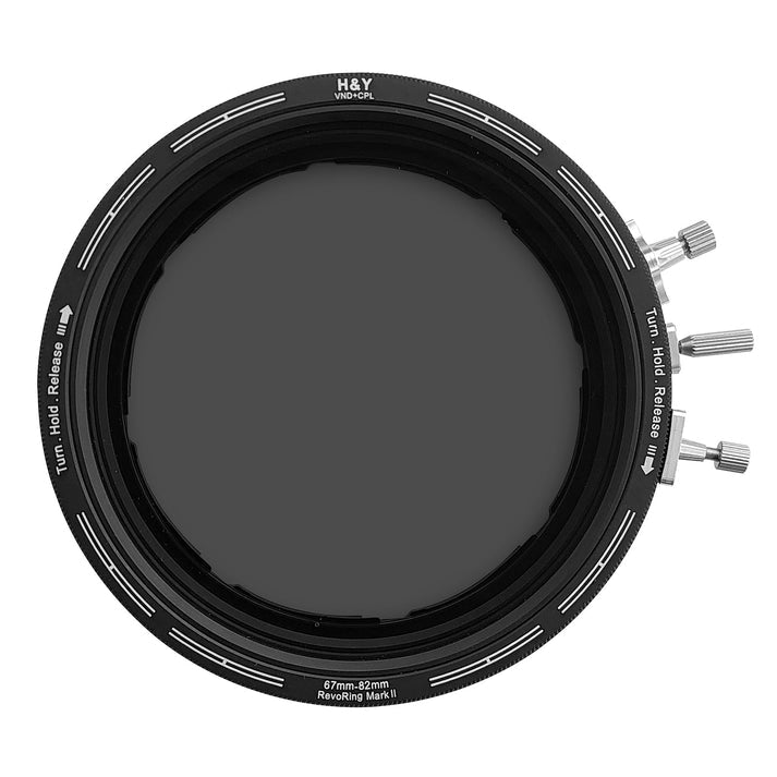 H&Y Filters RevoRing MKII Variable ND3-ND1000 & Circular Polarizer Filter (46-62mm)-Variable Lens Adapter VND+CPL Filter-H&Y Filters