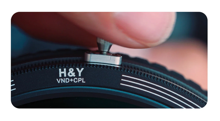 H&Y Filters RevoRing MKII Variable ND3-ND1000 & Circular Polarizer Filter (67-82mm)-Variable Lens Adapter VND+CPL Filter-Kudos Cameras