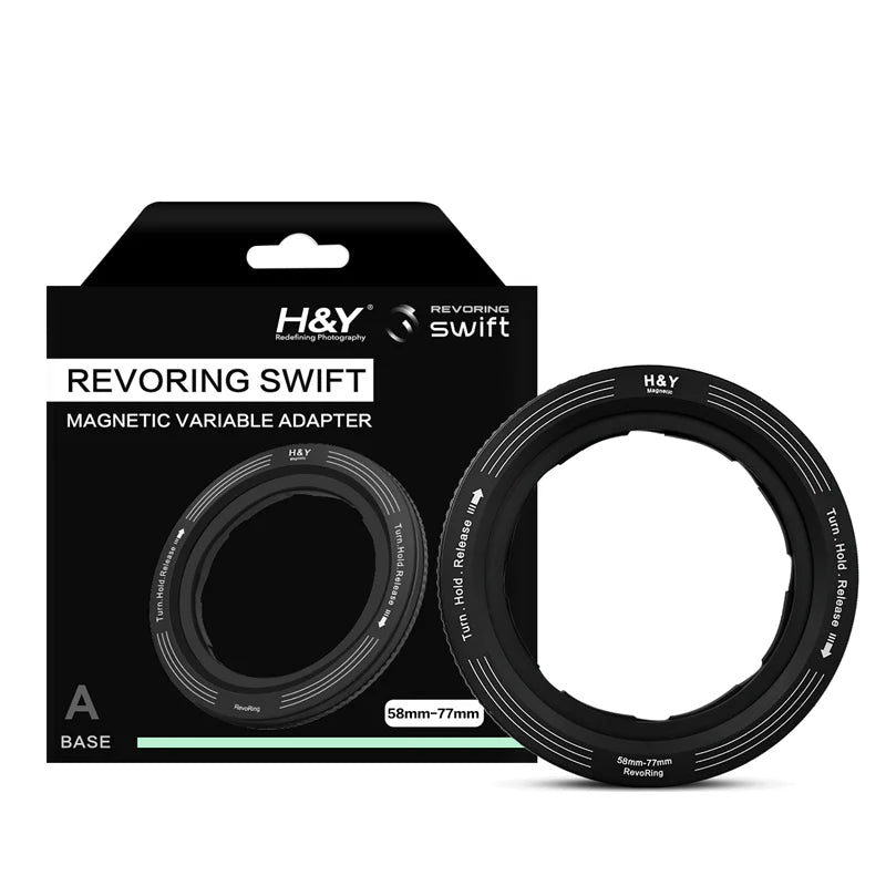 H&Y Filters RevoRing Swift Magnetic Variable Adapter Ring (58-77mm)-Variable Mag Lens Adapter Rings-Kudos Cameras