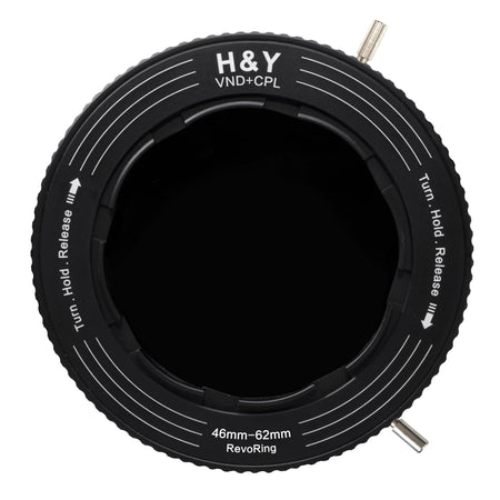 H&Y Filters RevoRing Variable ND3-ND1000 & Circular Polarizer Filter (46-62mm)-Variable Lens Adapter VND+CPL Filter-Kudos Cameras