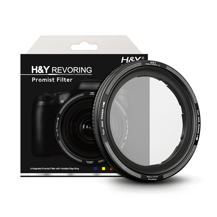 H&Y Filters RevoRing White Promist (1/2) Filter (58-77mm)-Variable Lens Adapter Mist Filter-Kudos Cameras