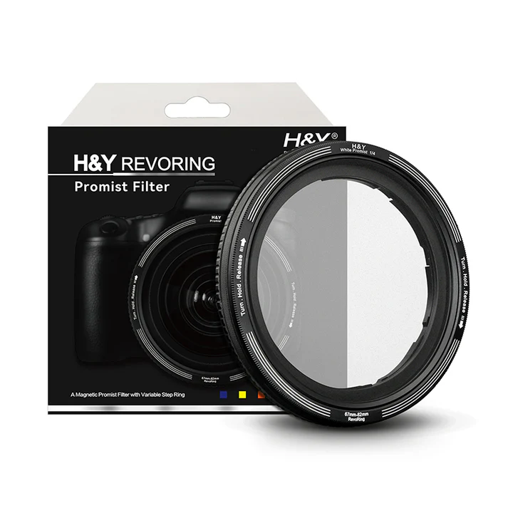 H&Y Filters RevoRing White Promist (1/4) Filter (67-82mm)-Variable Lens Adapter Mist Filter-H&Y Filters