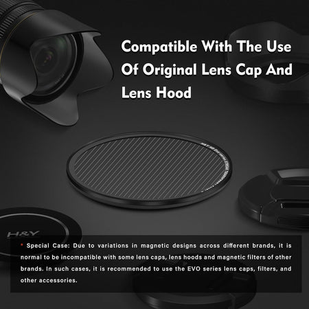 H&Y Filters Transparent Streak Magnetic Clip-on Filter for RevoRing 67-82mm-82mm Filters for Revo & Swift Rings-H&Y Filters