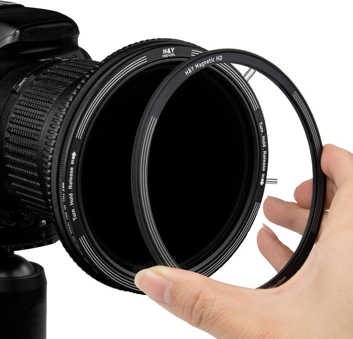 H&Y Filters White Mist (1/8) Magnetic Clip-on Filter for RevoRing VND & CPL (58-77mm)-77mm Filters for Revo & Swift Rings-H&Y Filters