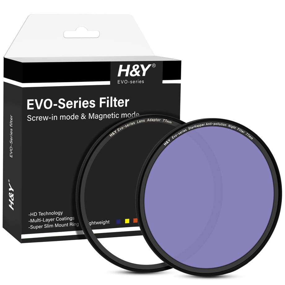 H&Y HD EVO-Series Magnetic Anti-Pollution Night Filter Kit 77mm-Night Filters-Kudos Cameras