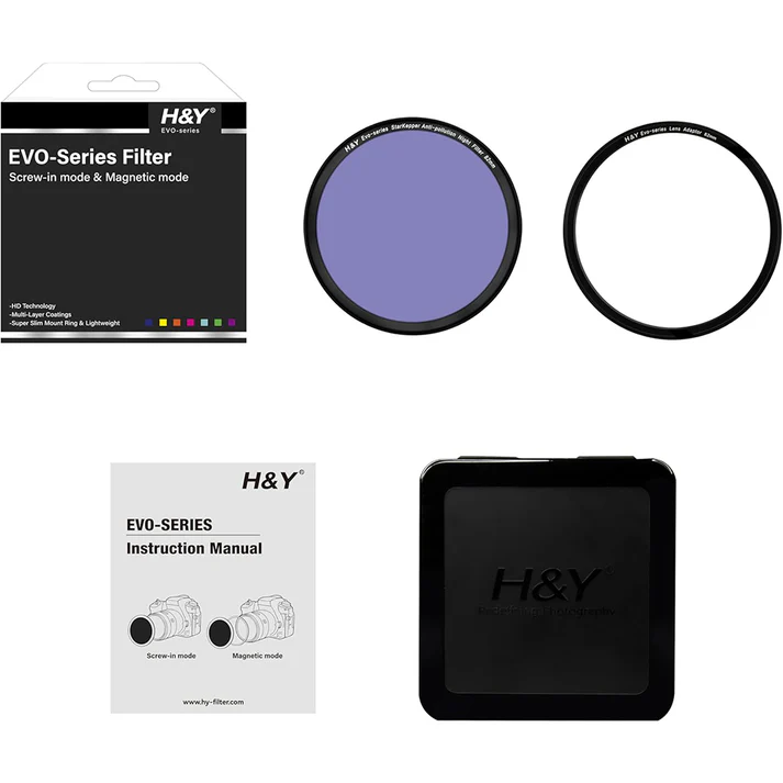 H&Y HD EVO-Series Magnetic Anti-Pollution Night Filter Kit 72mm-Night Filters-Kudos Cameras