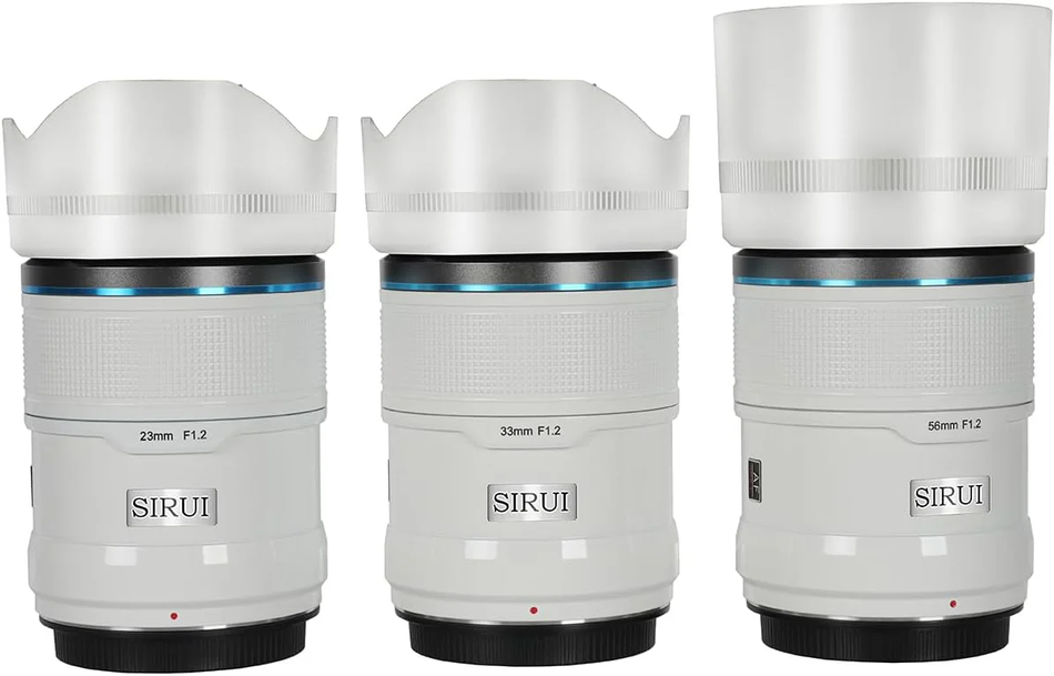 SIRUI Sniper 23mm/33mm/56mm f1.2 AF 3-Lens Set (White) - Sony E