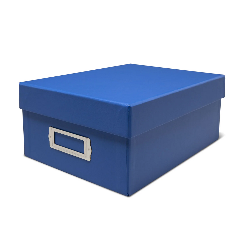 Print File PH46BLU Blue Photo Storage Box 7-1/2x4/5/8x11-1/4