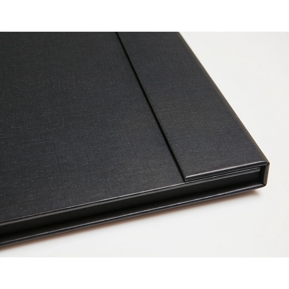 Print File FOL811BLK Black Folio-Black Lining-Magnetic Closure 8-3/4x11-1/4x1/2